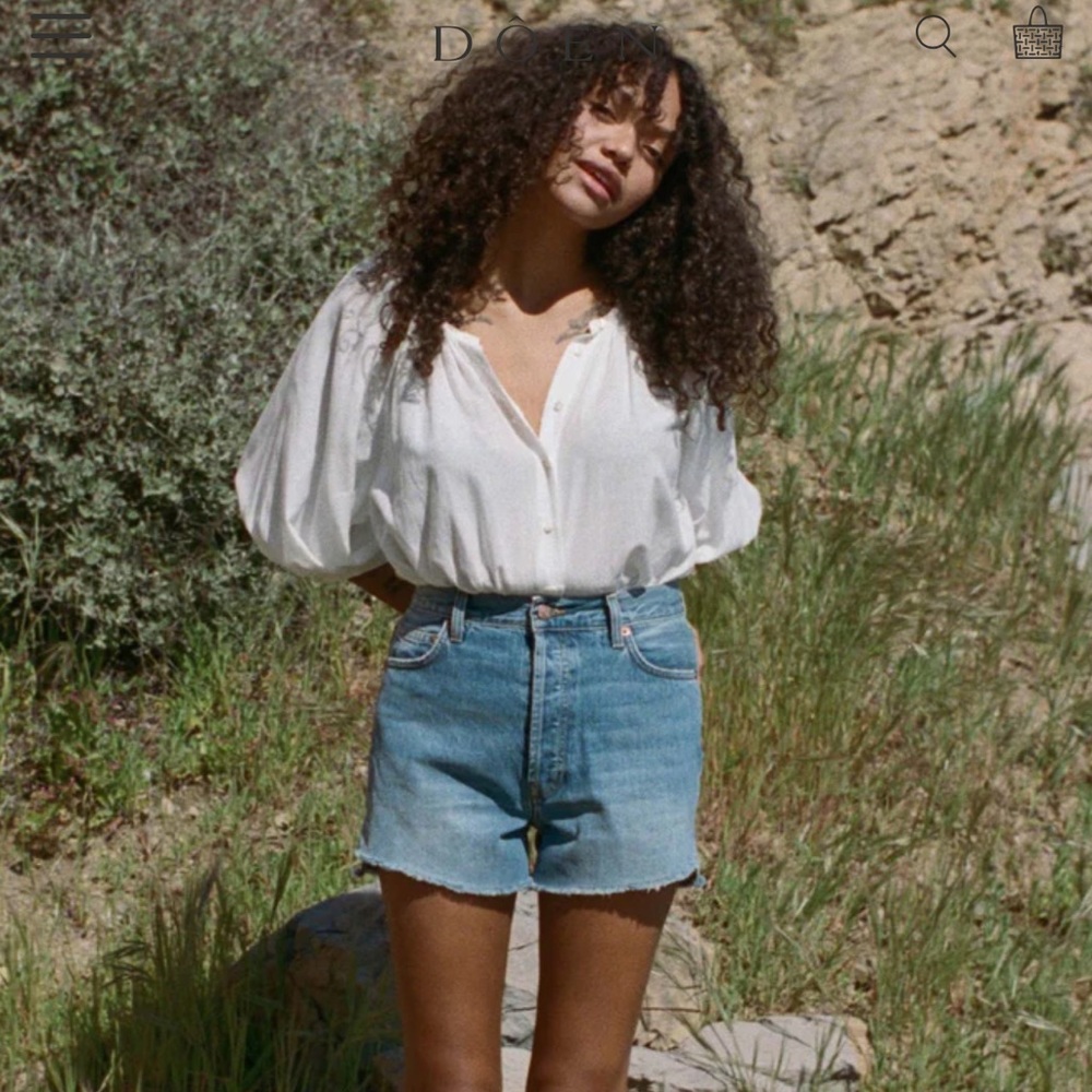 Doen Enid Denim Short - Cadiz Wash - Size 33 NWT